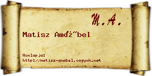 Matisz Amábel névjegykártya